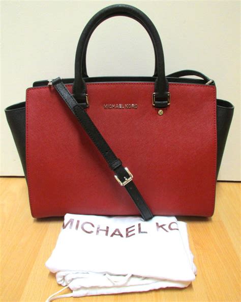 handtasche michael kors schwarz rot